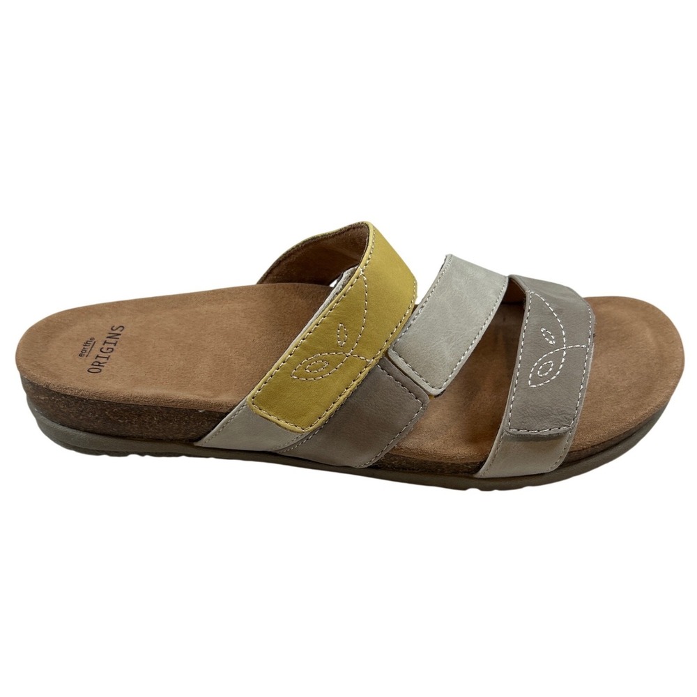 Earth Origins Ohana Wide Yellow Multi Nubuck Slide Sandals Womens 11w 7255236w